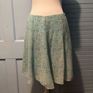 Express skirt  3/4 length baby blue, mint green with lining.